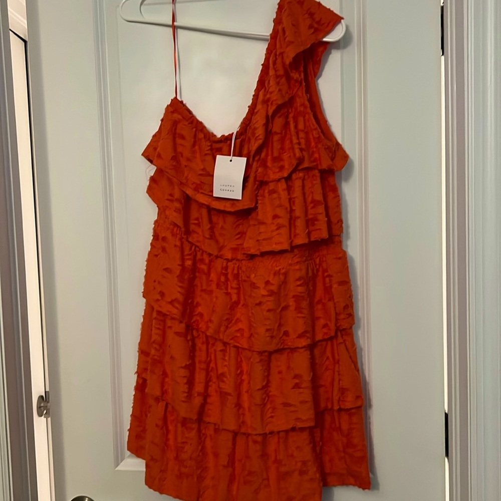 Unique One Shoulder Ruffled Dress
